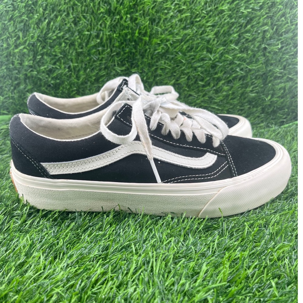 Vans Old Skool Black White Suede Canvas Skate Shoes Sneakers Size Men 7.5 Women9